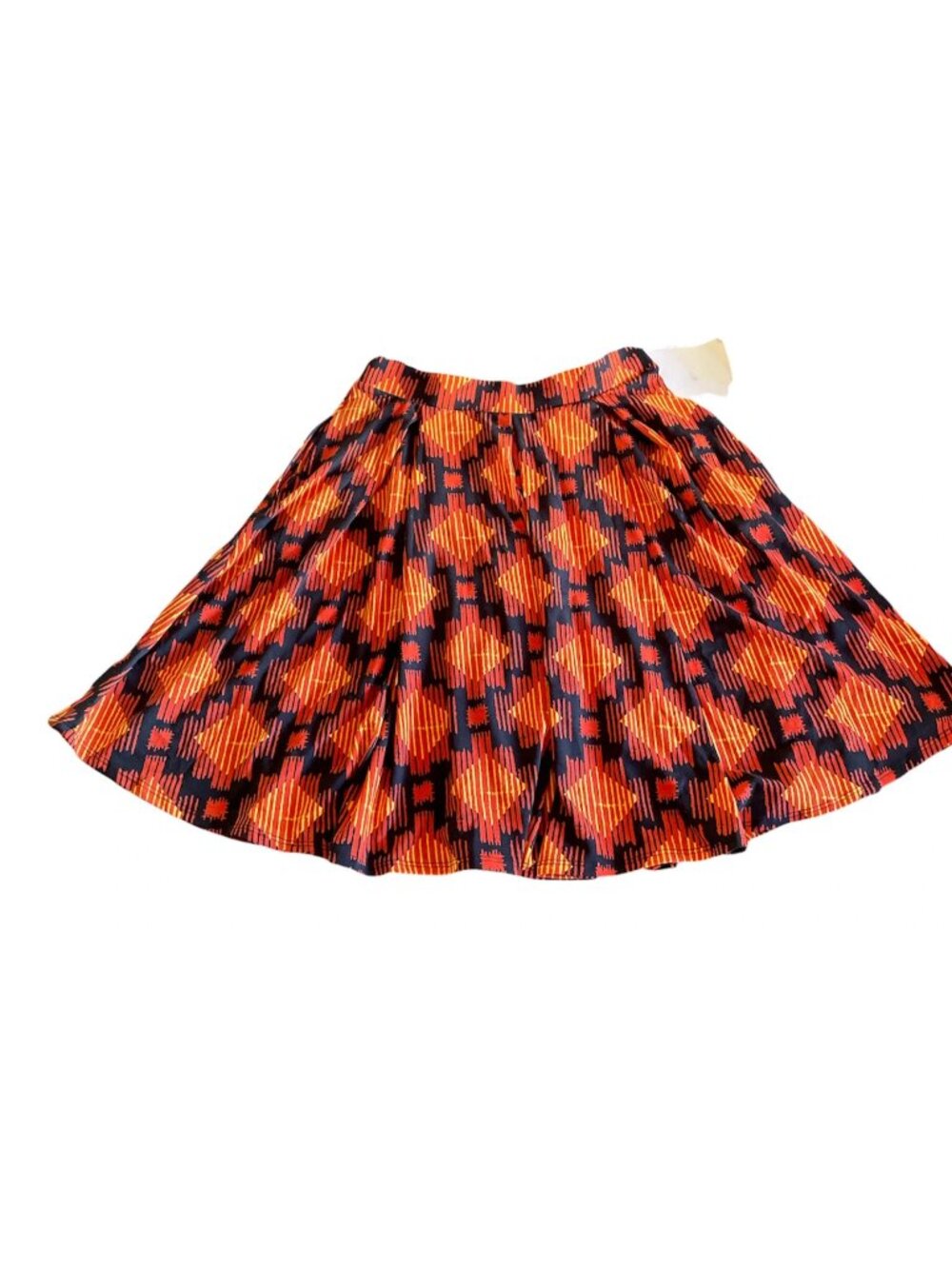 LuLaRoe Women Madison Pleated A-Line Skirt With Pockets Orange Size Large new